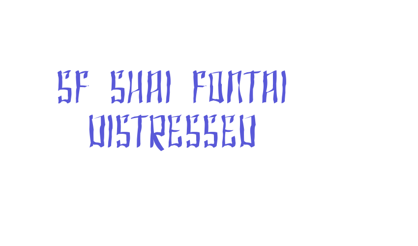 SF Shai Fontai Distressed Font Download