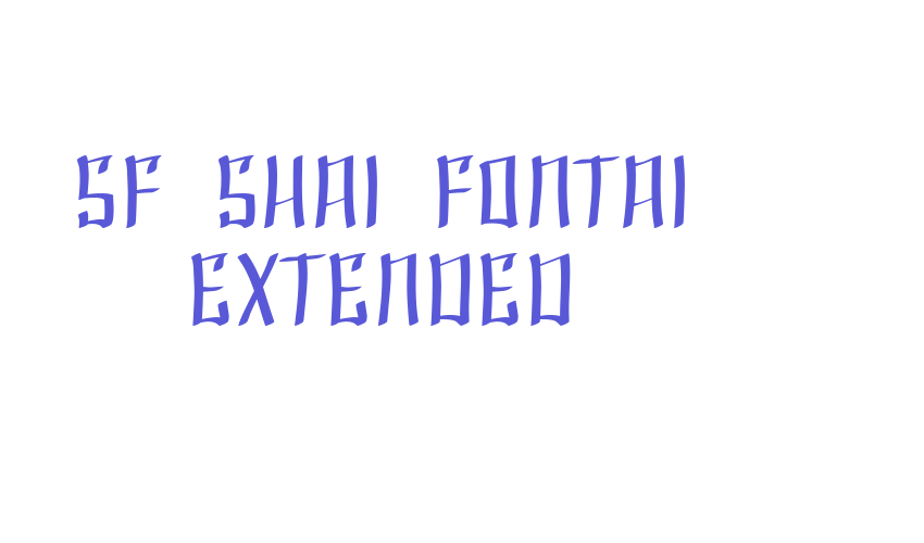 SF Shai Fontai Extended Font Download