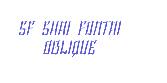 SF Shai Fontai Oblique Font Download