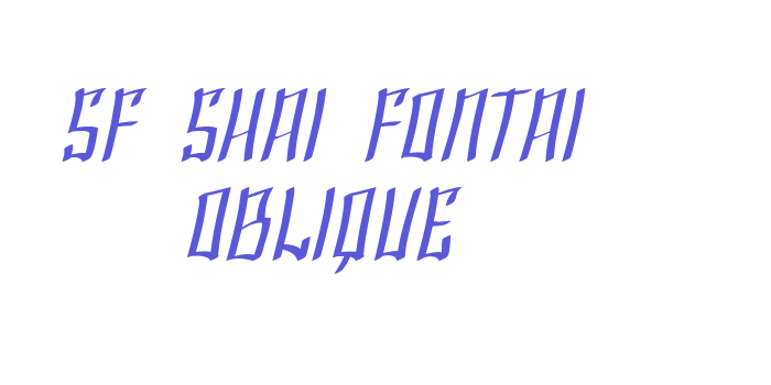 SF Shai Fontai Oblique Font