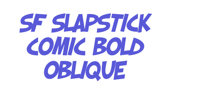 SF Slapstick Comic Bold Oblique Font Download