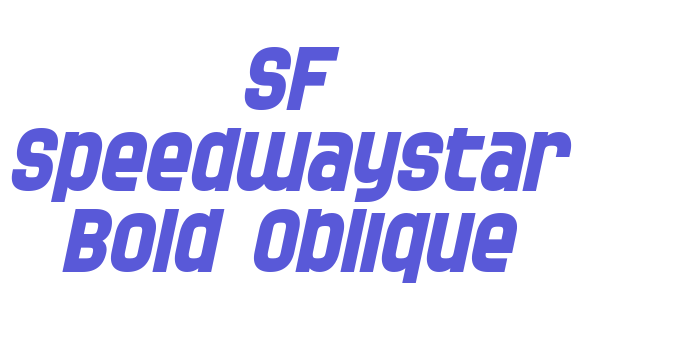 SF Speedwaystar Bold Oblique Font Download