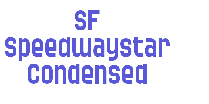 SF Speedwaystar Condensed Font