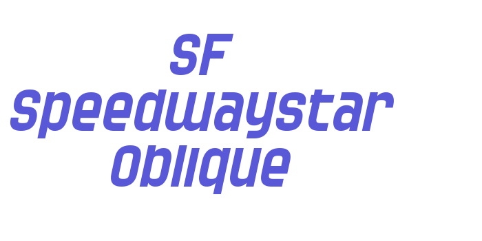 SF Speedwaystar Oblique Font Download