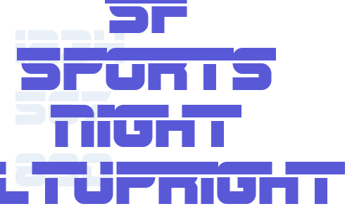 SF Sports Night AltUpright Font Download