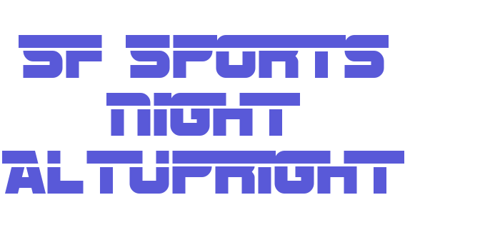 SF Sports Night AltUpright Font Download