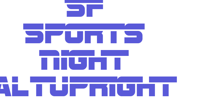 SF Sports Night AltUpright Font