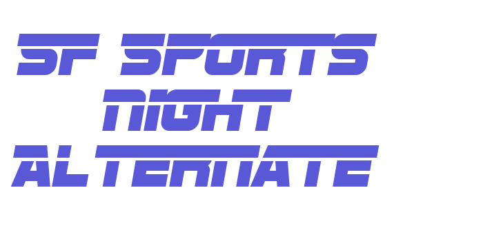 SF Sports Night Alternate Font Download