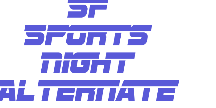 SF Sports Night Alternate Font