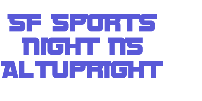 SF Sports Night NS AltUpright Font Download