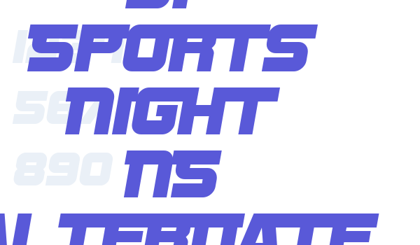 SF Sports Night NS Alternate Font