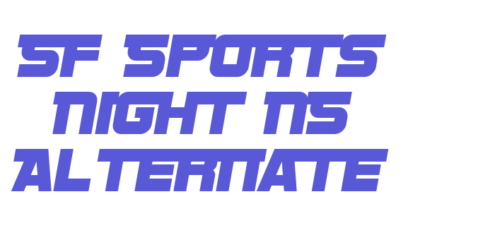 SF Sports Night NS Alternate Font Download