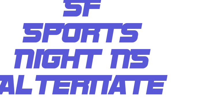 SF Sports Night NS Alternate Font