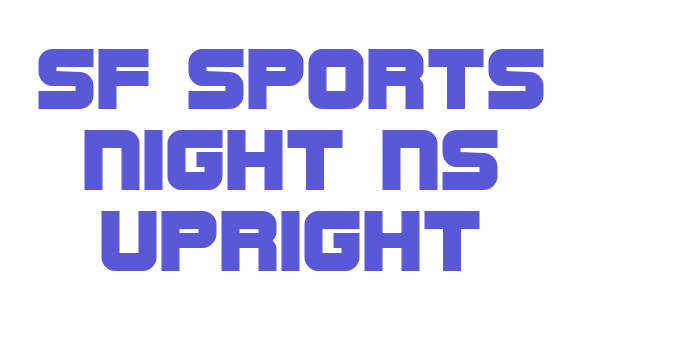 SF Sports Night NS Upright Font Download