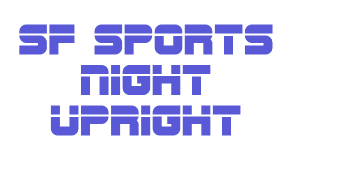 SF Sports Night Upright Font Download