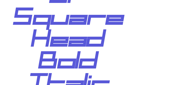 SF Square Head Bold Italic Font