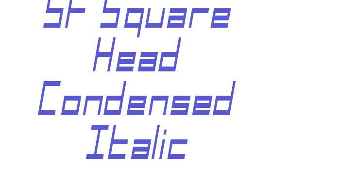 SF Square Head Condensed Italic Font