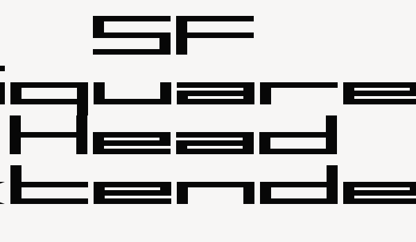 SF Square Head Extended Font