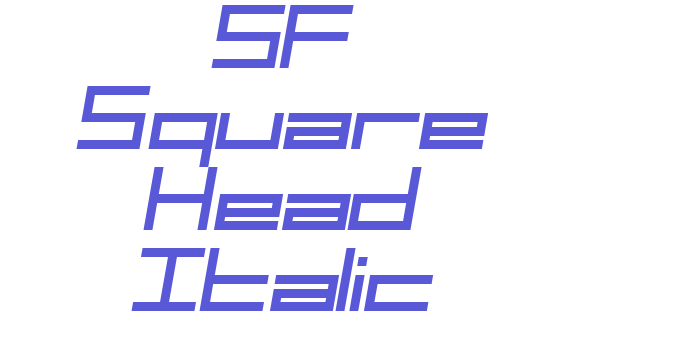 SF Square Head Italic Font Download