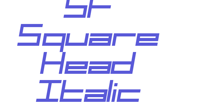 SF Square Head Italic Font