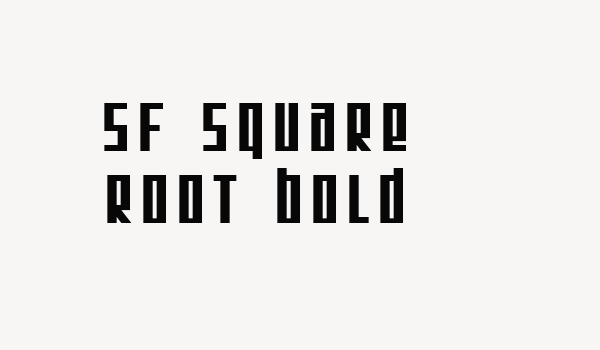 SF Square Root Bold Font