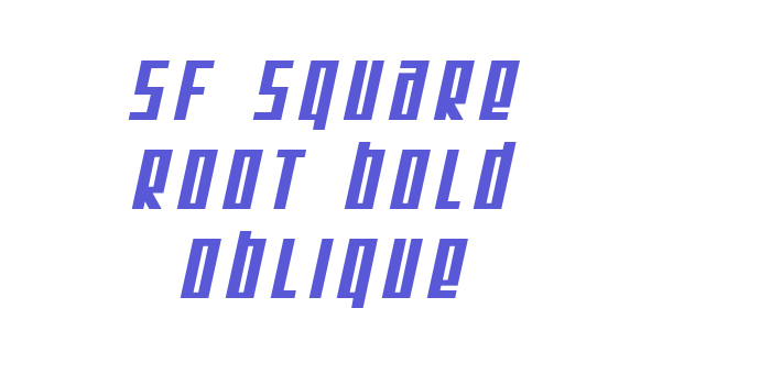 SF Square Root Bold Oblique Font Download