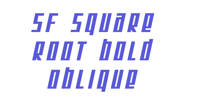 SF Square Root Bold Oblique Font