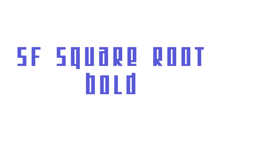 SF Square Root Bold Font Download