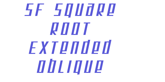 SF Square Root Extended Oblique Font Download