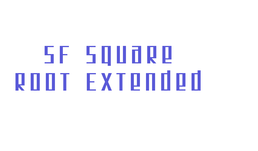 SF Square Root Extended Font Download