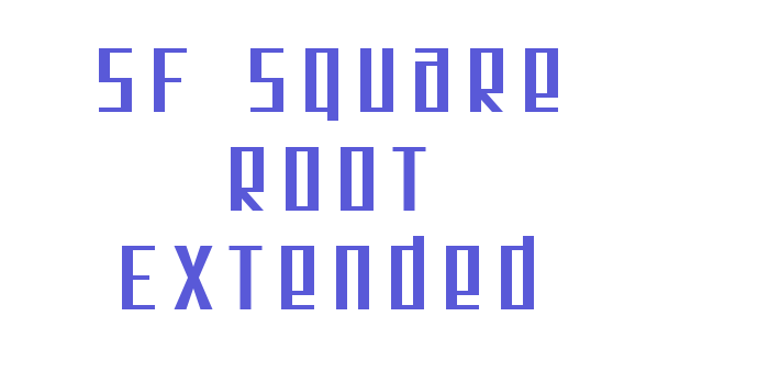 SF Square Root Extended Font