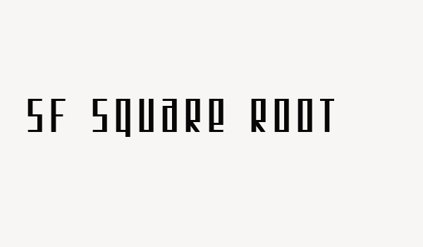 SF Square Root Font