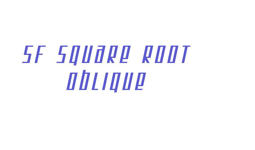 SF Square Root Oblique Font Download