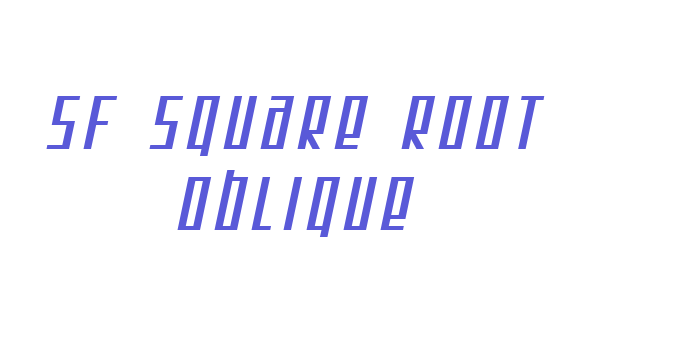 SF Square Root Oblique Font Download