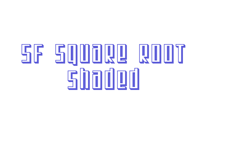 SF Square Root Shaded Font Download