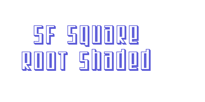 SF Square Root Shaded Font