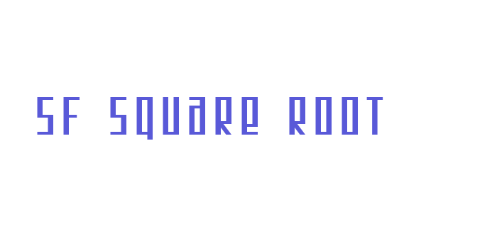 SF Square Root Font Download