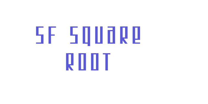 SF Square Root Font