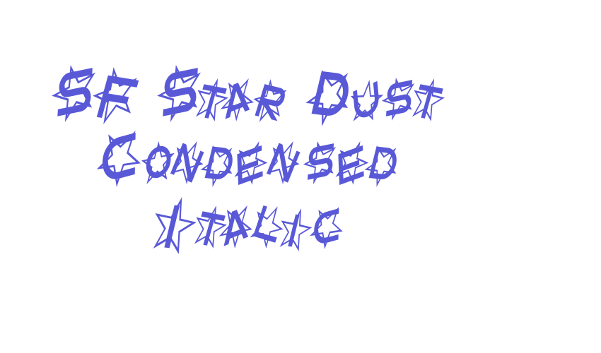 SF Star Dust Condensed Italic Font