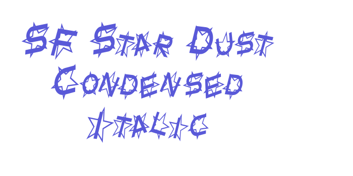 SF Star Dust Condensed Italic Font Download