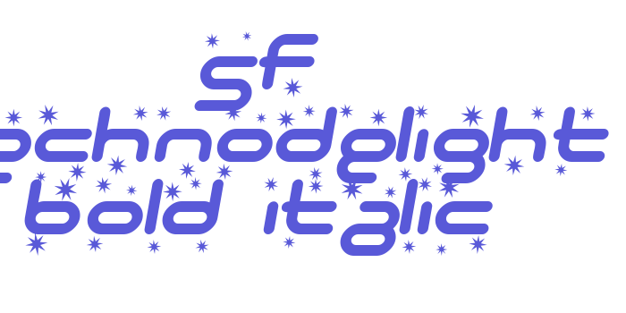 SF Technodelight Bold Italic Font Download