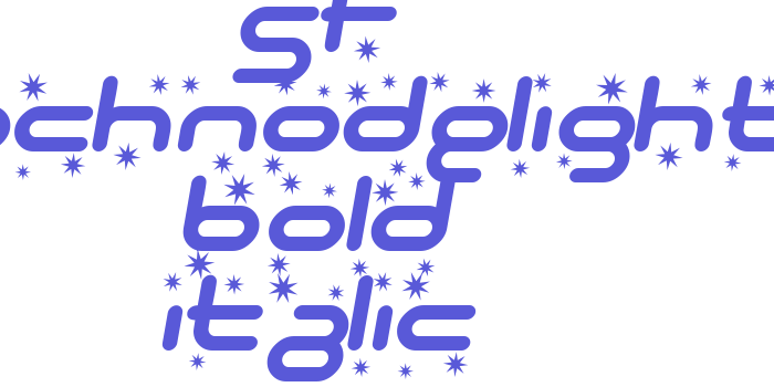 SF Technodelight Bold Italic Font