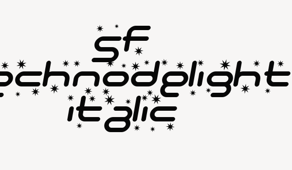 SF Technodelight Italic Font