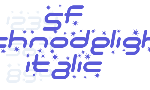 SF Technodelight Italic Font Download