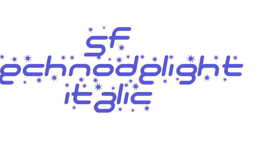 SF Technodelight Italic Font