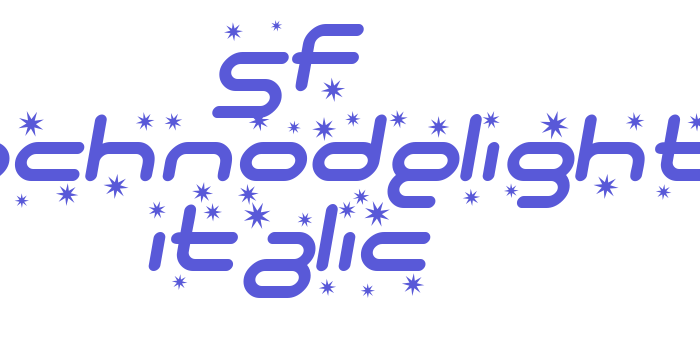 SF Technodelight Italic Font