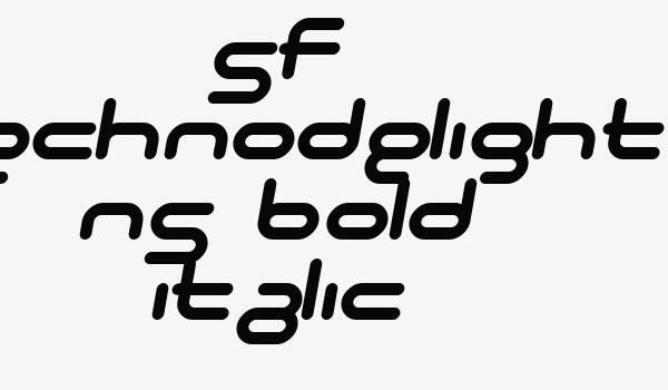 SF Technodelight NS Bold Italic Font