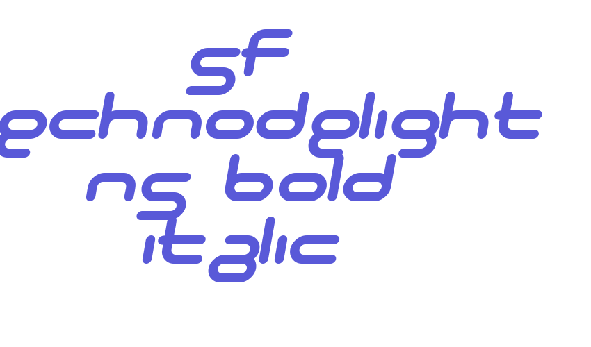 SF Technodelight NS Bold Italic Font