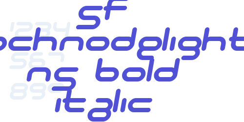 SF Technodelight NS Bold Italic-font-download