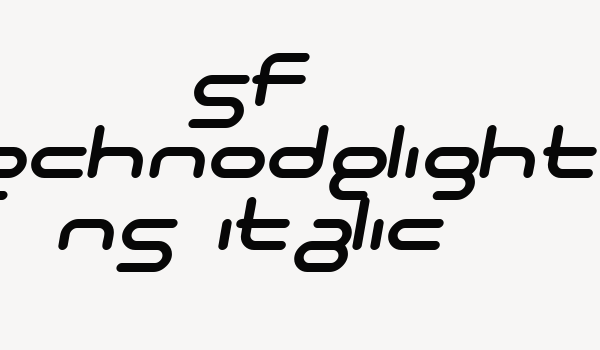 SF Technodelight NS Italic Font